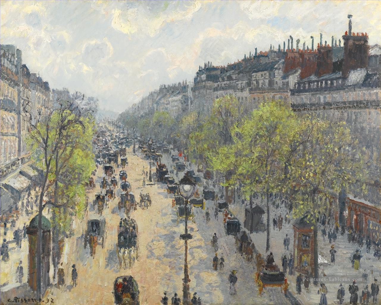 boulevard montmartre printemps 1897 Camille Pissarro Peintures à l'huile